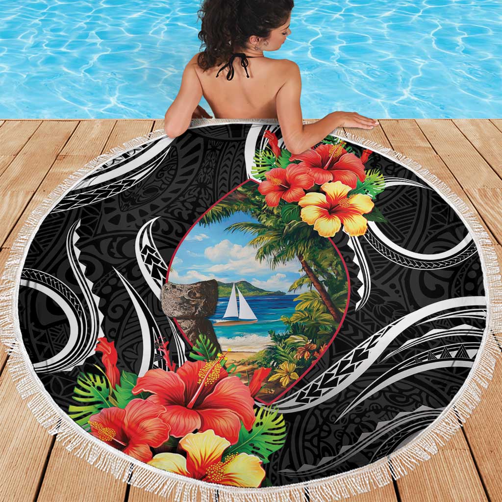 Hafa Adai Guam Beach Blanket Guahan Seal Chamorro Stones Tribal