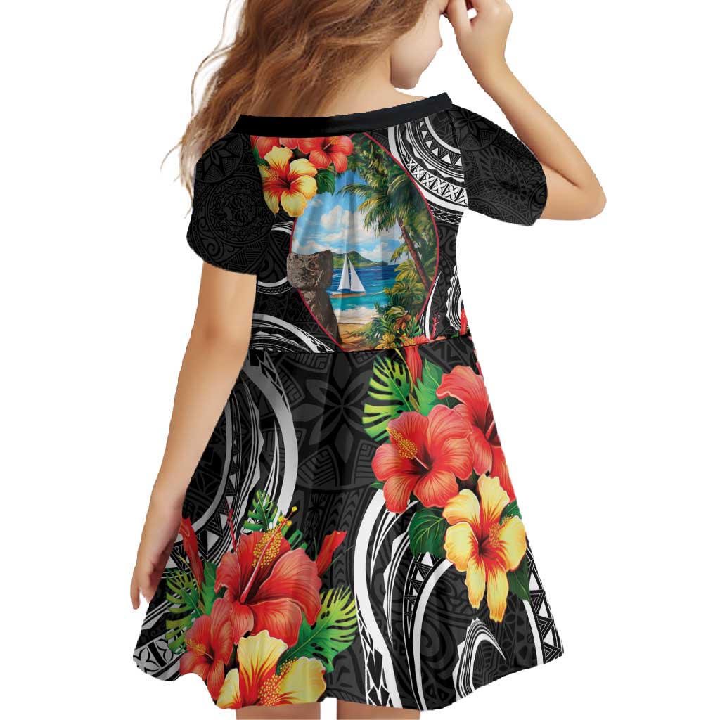 Hafa Adai Guam Family Matching Off Shoulder Maxi Dress and Hawaiian Shirt Guahan Seal Chamorro Stones Tribal LT9 - Polynesian Pride