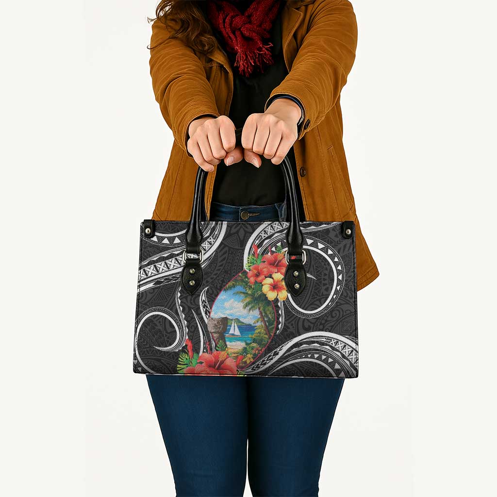 Hafa Adai Guam Leather Bag Guahan Seal Chamorro Stones Tribal - Polynesian Pride