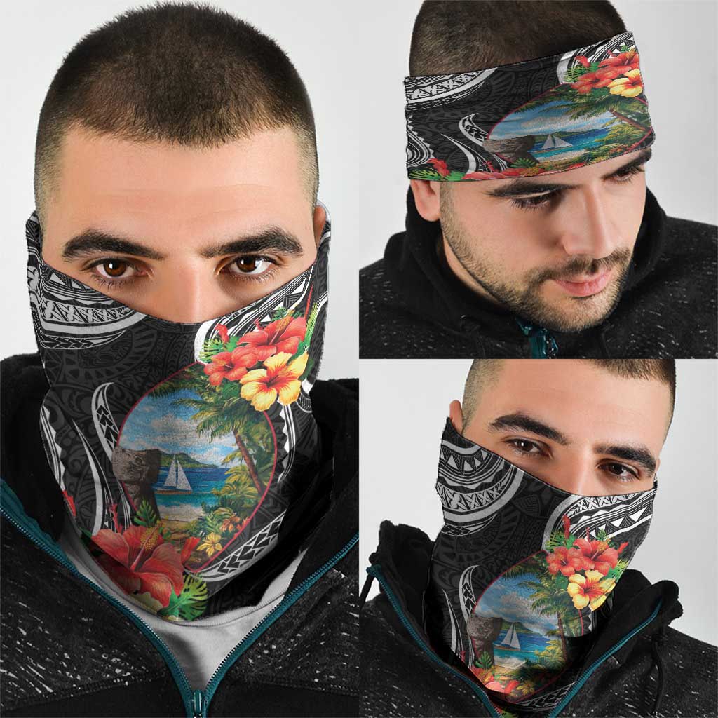 Hafa Adai Guam Neck Gaiter Guahan Seal Chamorro Stones Tribal - Polynesian Pride