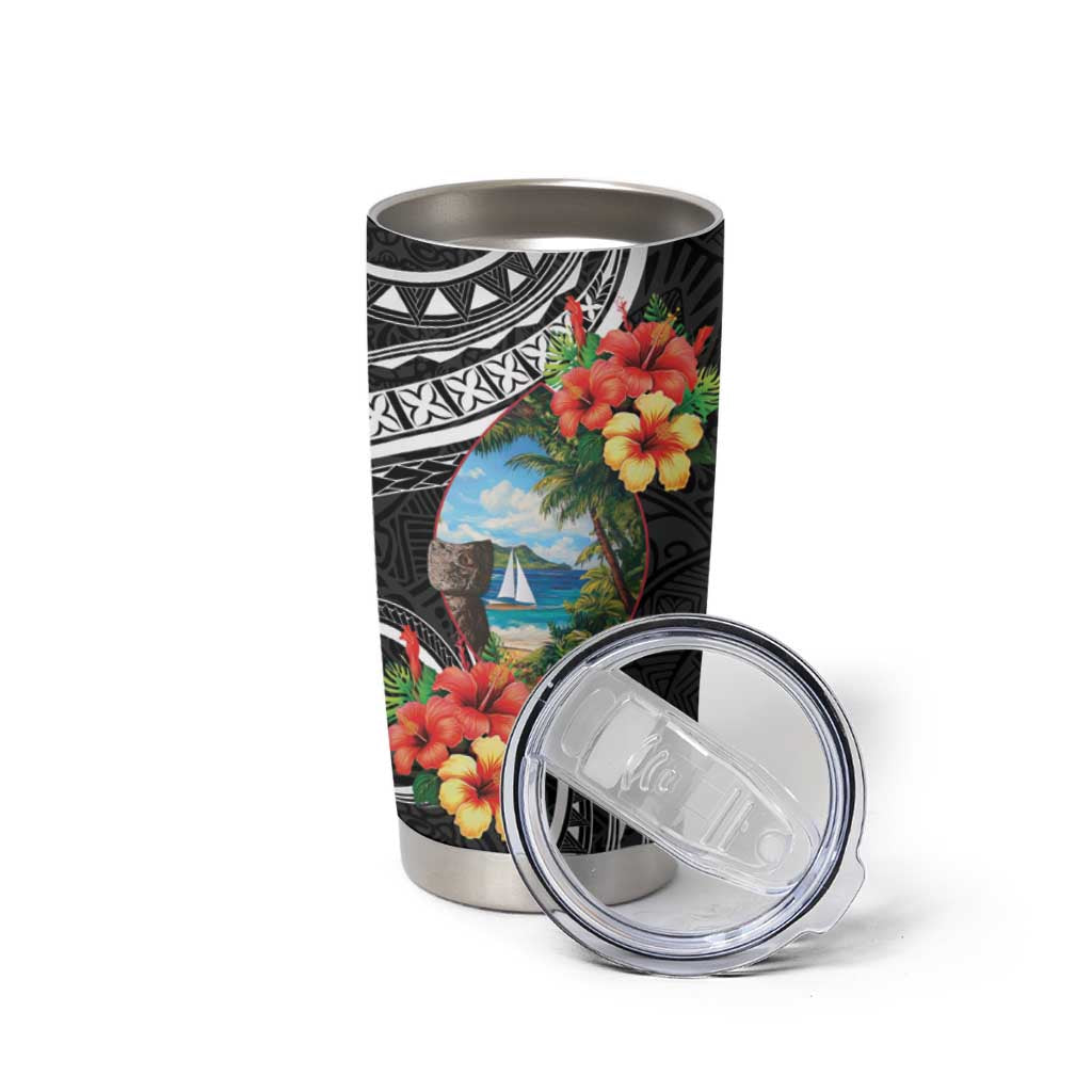 Hafa Adai Guam Tumbler Cup Guahan Seal Chamorro Stones Tribal