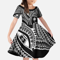 Hafa Adai Guam Inspired Tattoo Family Matching Off Shoulder Maxi Dress and Hawaiian Shirt