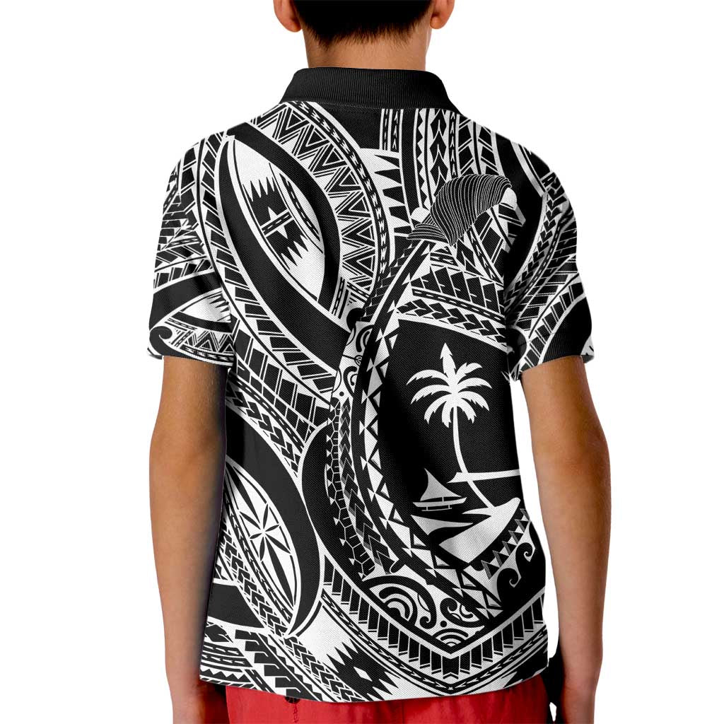 Hafa Adai Guam Inspired Tattoo Kid Polo Shirt