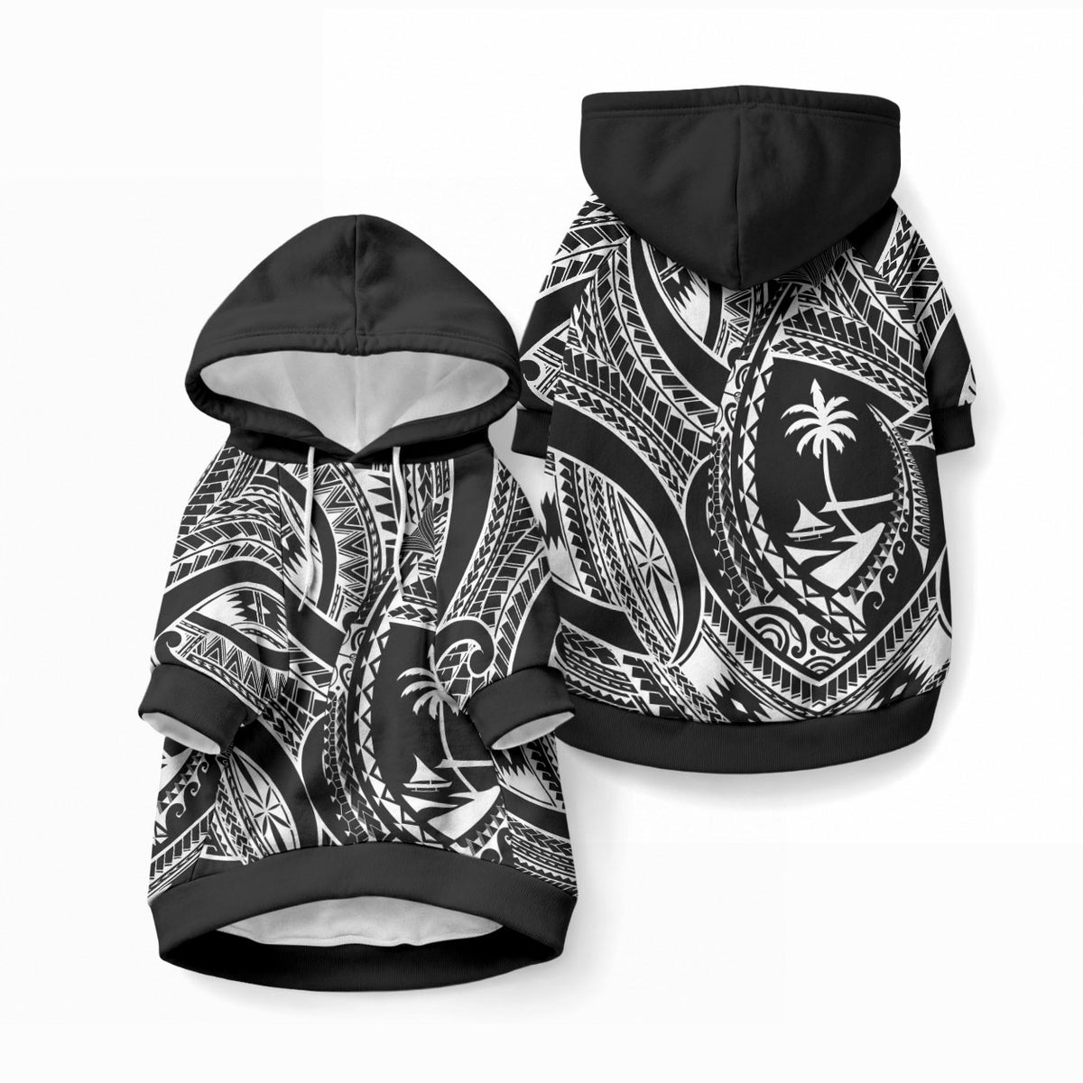 Hafa Adai Guam Inspired Tattoo Pet Hoodie LT9 Pullover Black - Polynesian Pride