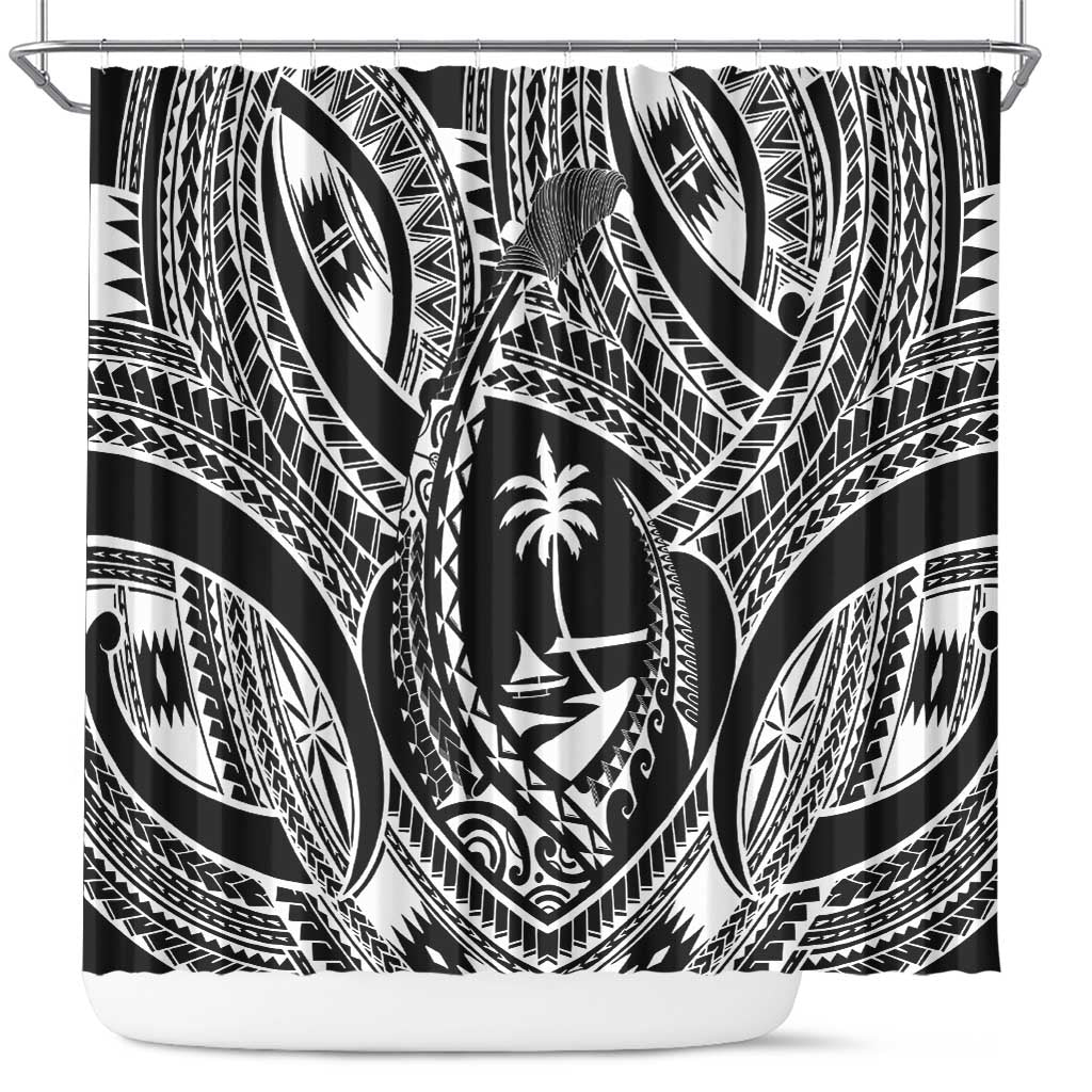Hafa Adai Guam Inspired Tattoo Shower Curtain