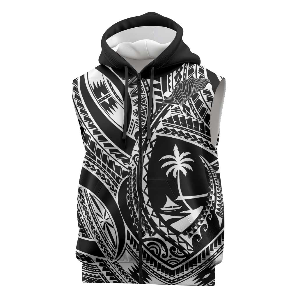 Hafa Adai Guam Inspired Tattoo Sleeveless Zip Hoodie - Polynesian Pride