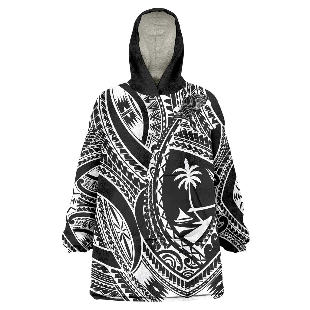 Hafa Adai Guam Inspired Tattoo Wearable Blanket Hoodie