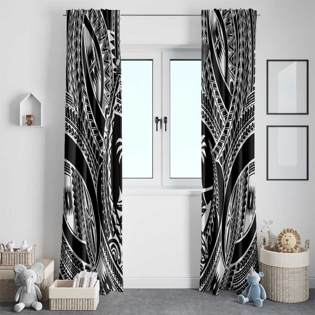 Hafa Adai Guam Inspired Tattoo Window Curtain