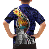 Hafa Adai Guam Seal Latte Stones Artwork Family Matching Long Sleeve Bodycon Dress and Hawaiian Shirt LT9 - Polynesian Pride