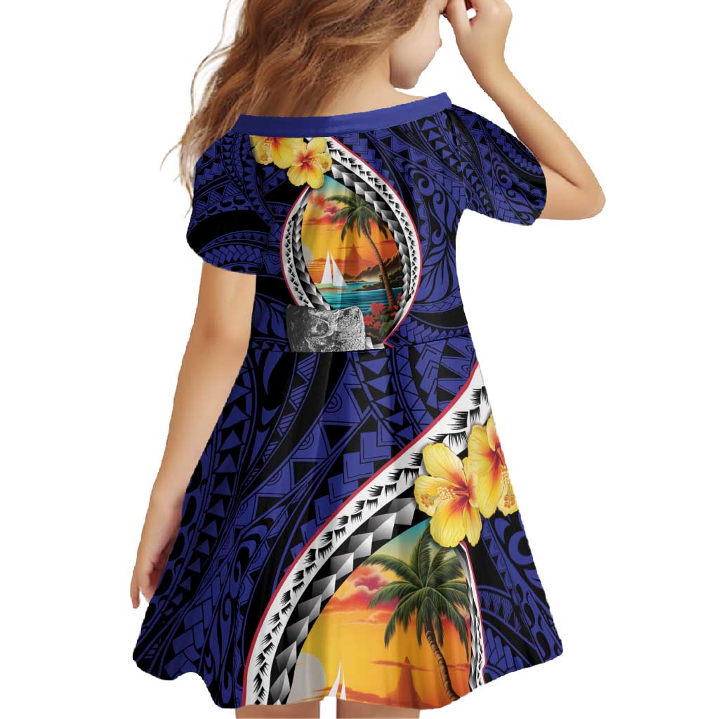 Hafa Adai Guam Seal Latte Stones Artwork Family Matching Long Sleeve Bodycon Dress and Hawaiian Shirt LT9 - Polynesian Pride