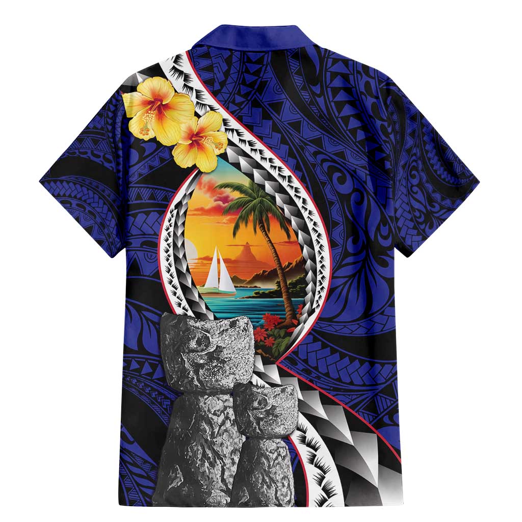 Hafa Adai Guam Seal Latte Stones Artwork Family Matching Mermaid Dress and Hawaiian Shirt LT9 - Polynesian Pride