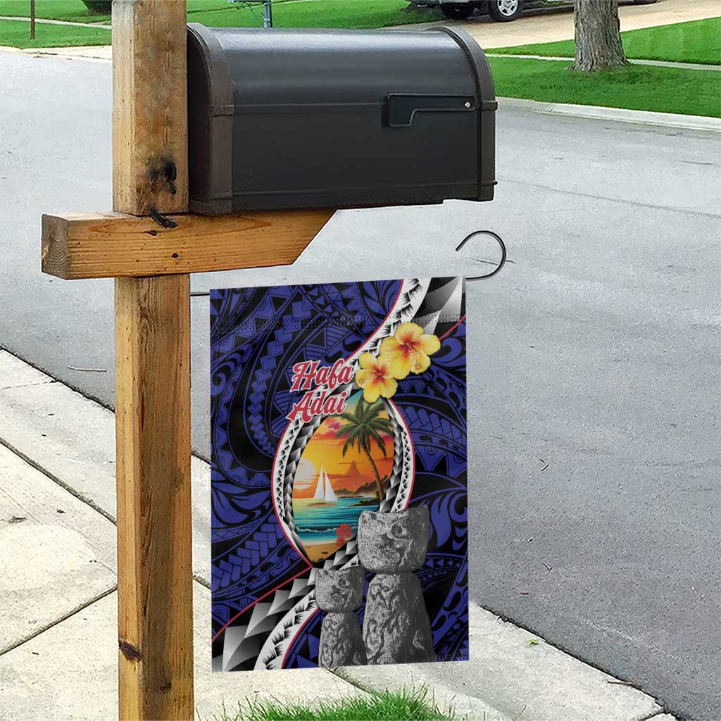 Hafa Adai Guam Seal Latte Stones Artwork Garden Flag