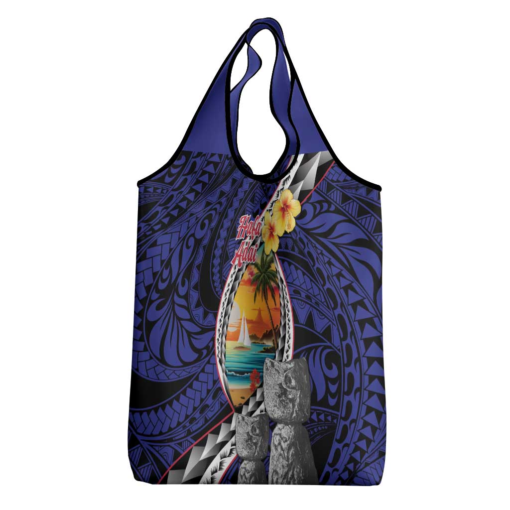 Hafa Adai Guam Seal Latte Stones Artwork Grocery Bag