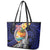 Hafa Adai Guam Seal Latte Stones Artwork Leather Tote Bag