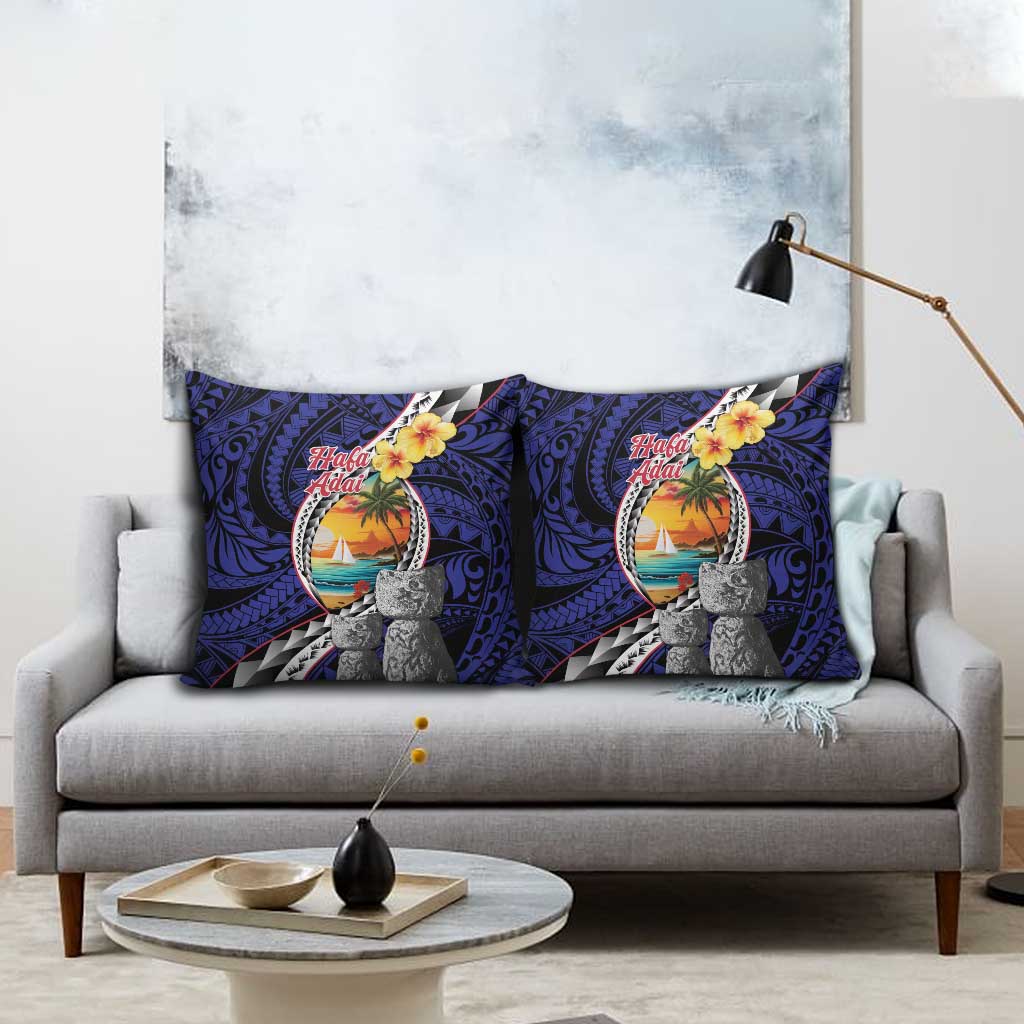 Hafa Adai Guam Seal Latte Stones Artwork Pillow Cover - Polynesian Pride