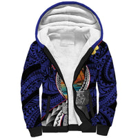 Hafa Adai Guam Seal Latte Stones Artwork Sherpa Hoodie