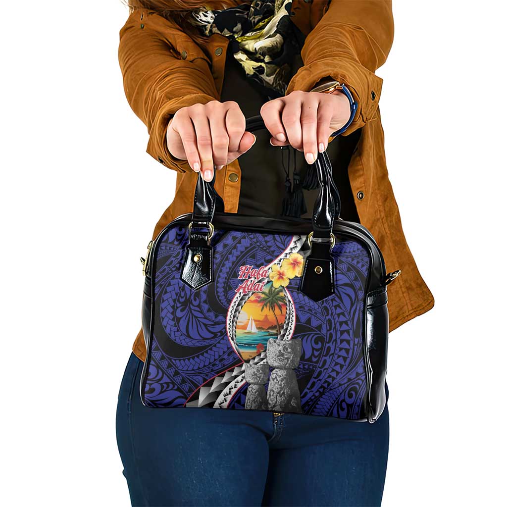 Hafa Adai Guam Seal Latte Stones Artwork Shoulder Handbag