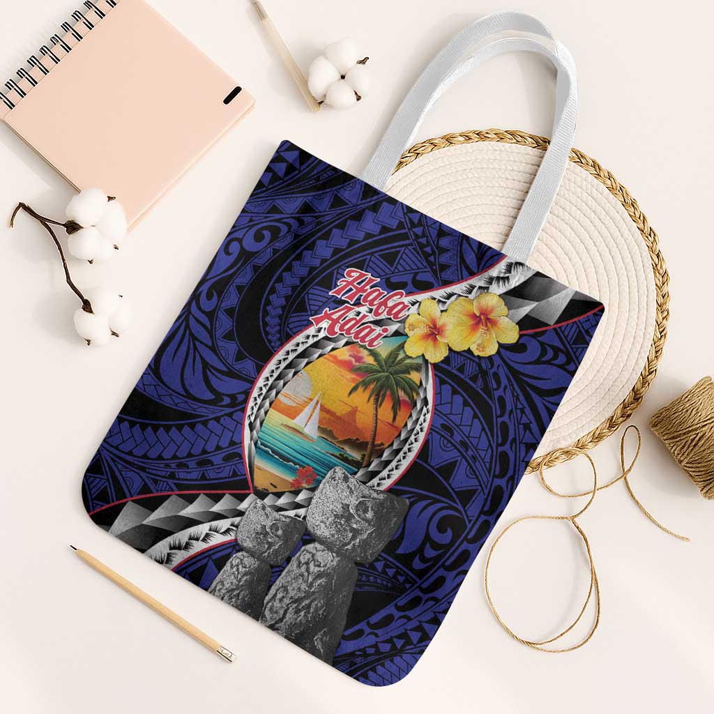 Hafa Adai Guam Seal Latte Stones Artwork Tote Bag - Polynesian Pride