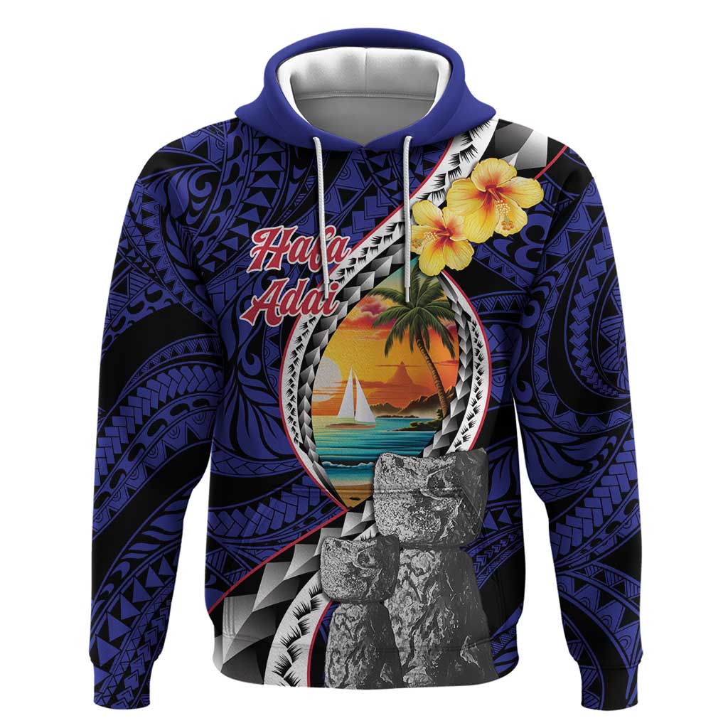 Hafa Adai Guam Seal Latte Stones Artwork Zip Hoodie
