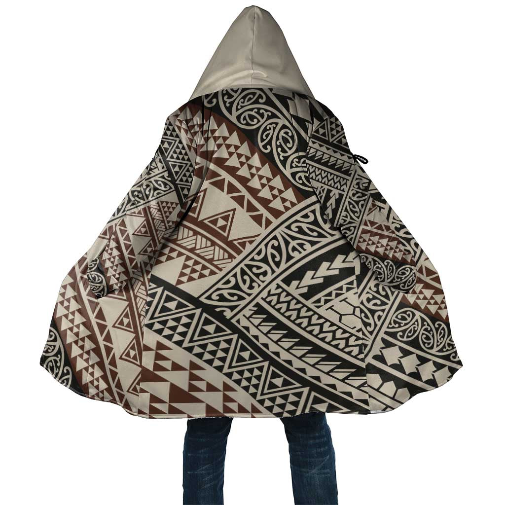 Niho Taniwha Kowhaiwhai Cloak LT9 Unisex Beige - Polynesian Pride