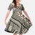 Niho Taniwha Kowhaiwhai Family Matching Long Sleeve Bodycon Dress and Hawaiian Shirt