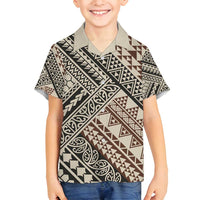 Niho Taniwha Kowhaiwhai Family Matching Summer Maxi Dress and Hawaiian Shirt