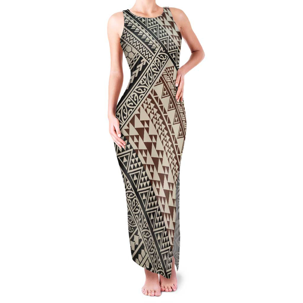 Niho Taniwha Kowhaiwhai Family Matching Tank Maxi Dress and Hawaiian Shirt