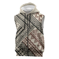 Niho Taniwha Kowhaiwhai Sleeveless Zip Hoodie - Polynesian Pride