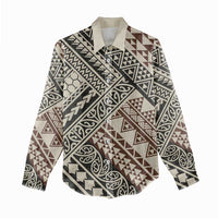 Niho Taniwha Kowhaiwhai Women Casual Shirt LT9 - Polynesian Pride
