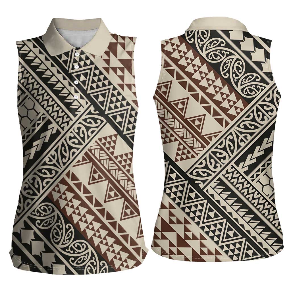 Niho Taniwha Kowhaiwhai Women Sleeveless Polo Shirt