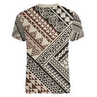 Niho Taniwha Kowhaiwhai Women V-Neck T-Shirt