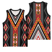 Niho Taniwha Taniko Motif Basketball Jersey - Polynesian Pride