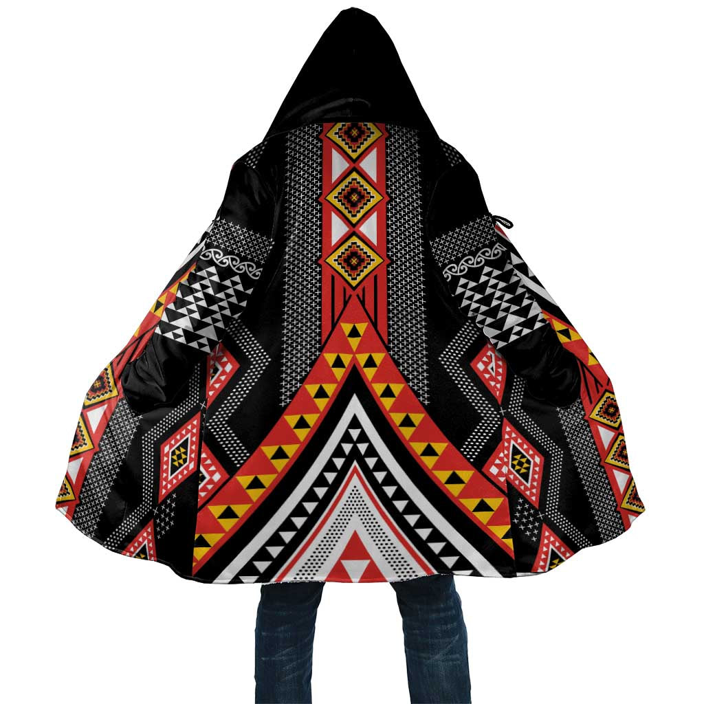 Niho Taniwha Taniko Motif Cloak LT9 Unisex Red - Polynesian Pride