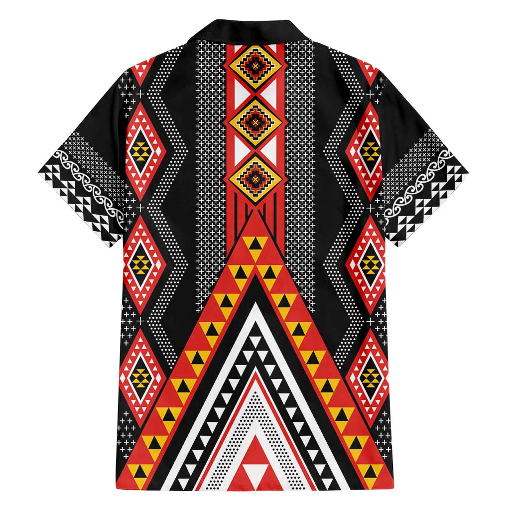 Niho Taniwha Taniko Motif Family Matching Long Sleeve Bodycon Dress and Hawaiian Shirt LT9 - Polynesian Pride