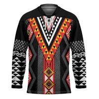 Niho Taniwha Taniko Motif Hockey Jersey - Polynesian Pride