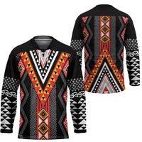Niho Taniwha Taniko Motif Hockey Jersey - Polynesian Pride