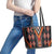 Niho Taniwha Taniko Motif Leather Tote Bag
