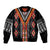 Niho Taniwha Taniko Motif Sleeve Zip Bomber Jacket