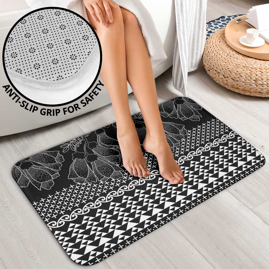 Black Taniko Kowhaiwhai Tukutuku Motif Bathroom Set - Polynesian Pride