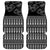 Black Taniko Kowhaiwhai Tukutuku Motif Car Mats