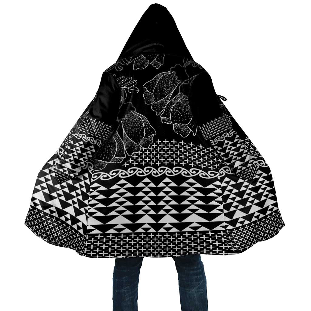 Black Taniko Kowhaiwhai Tukutuku Motif Cloak LT9 Unisex Black - Polynesian Pride