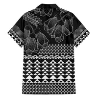 Black Taniko Kowhaiwhai Tukutuku Motif Family Matching Summer Maxi Dress and Hawaiian Shirt LT9 - Polynesian Pride