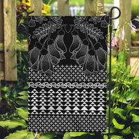 Black Taniko Kowhaiwhai Tukutuku Motif Garden Flag LT9 Garden Flag Black - Polynesian Pride