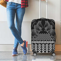 Black Taniko Kowhaiwhai Tukutuku Motif Luggage Cover LT9 - Polynesian Pride