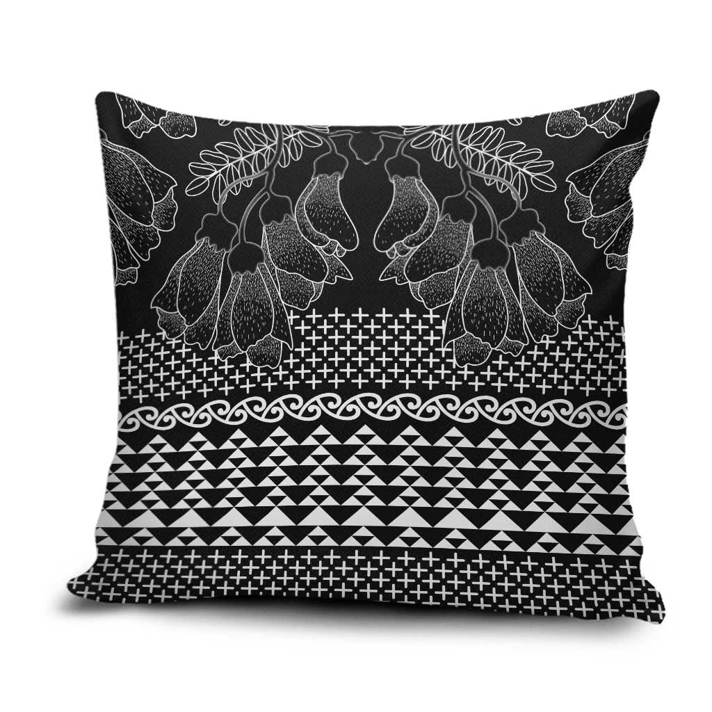 Black Taniko Kowhaiwhai Tukutuku Motif Pillow Cover LT9 Black - Polynesian Pride