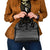 Black Taniko Kowhaiwhai Tukutuku Motif Shoulder Handbag