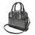 Black Taniko Kowhaiwhai Tukutuku Motif Shoulder Handbag