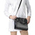Black Taniko Kowhaiwhai Tukutuku Motif Shoulder Handbag