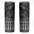Black Taniko Kowhaiwhai Tukutuku Motif Skinny Tumbler