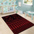 Red Taniko Kowhaiwhai Tukutuku Motif Area Rug